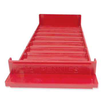 CONTROLTEK® Stackable Plastic Coin Tray, Pennies, 10 Compartments, Stackable, 3.75 X 11.5 X 1.5, Red, 2-pack freeshipping - TVN Wholesale